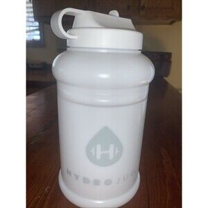 HydroJug  Gallon Jug 73oz Water Bottle White New Flip Top Plastic Hydration Hike
